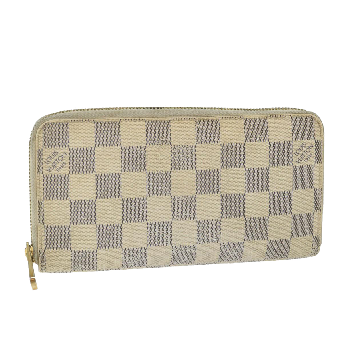 LOUIS VUITTON Damier Azur Zippy Wallet Long Wallet N63503 LV Auth th4193