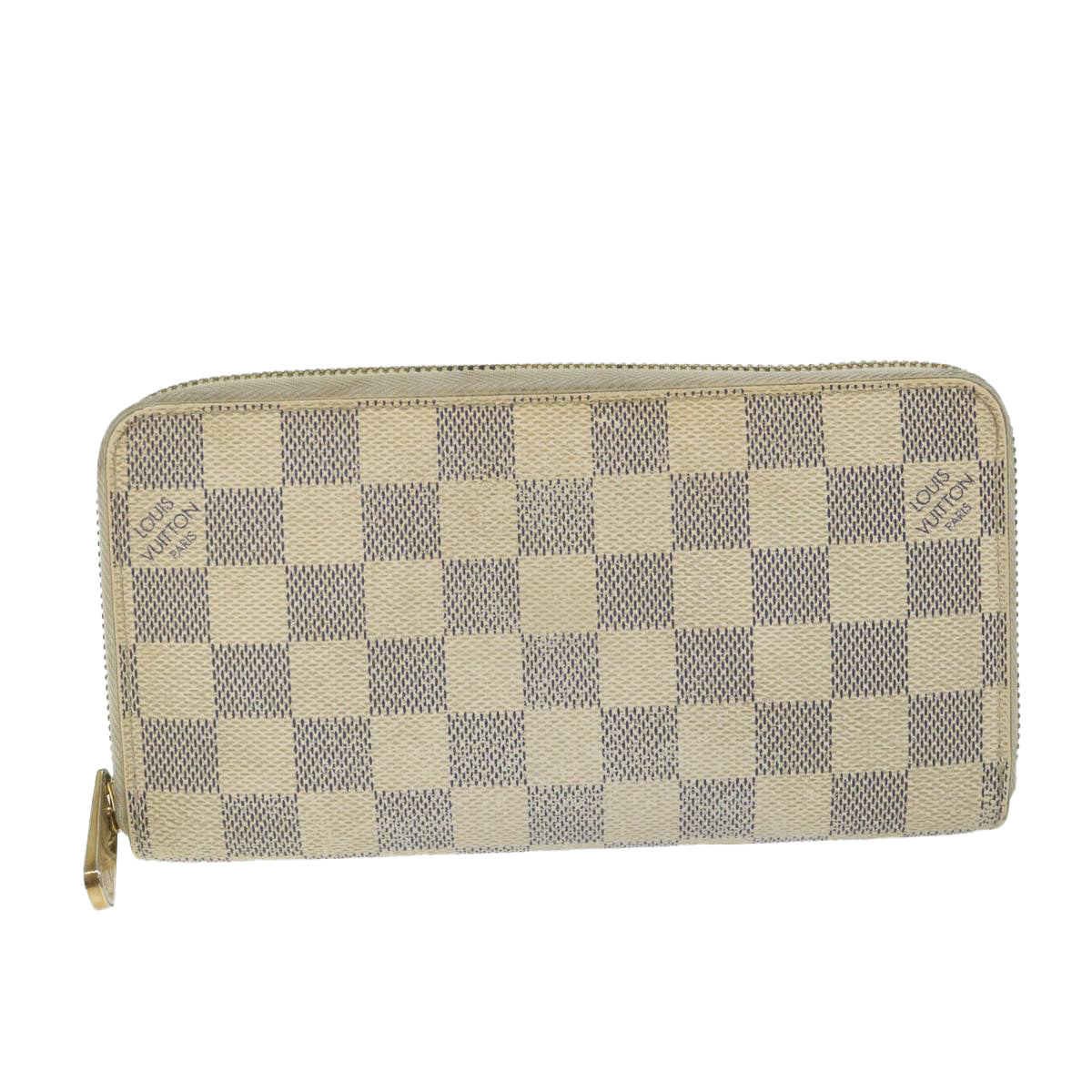 LOUIS VUITTON Damier Azur Zippy Wallet Long Wallet N63503 LV Auth th4193