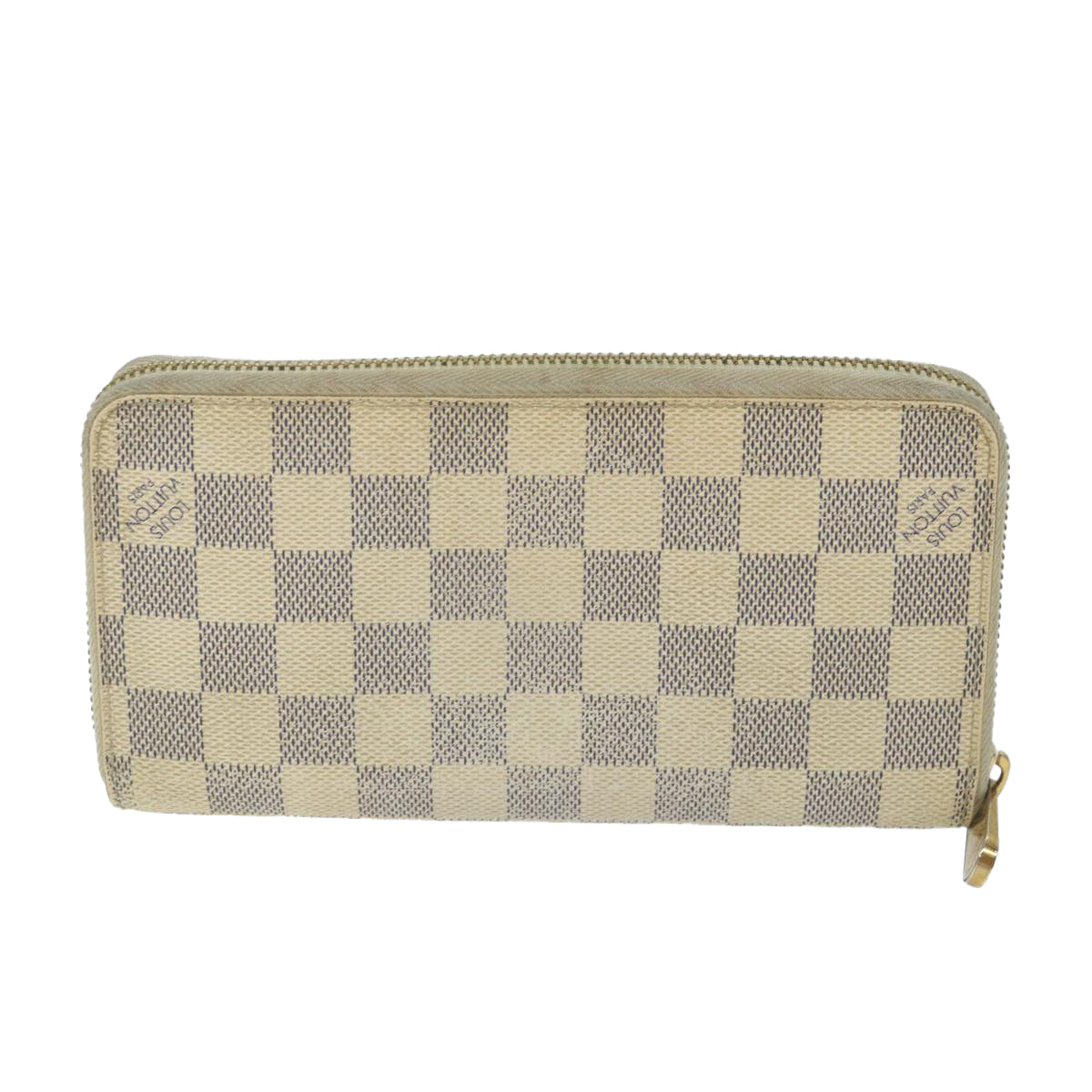 LOUIS VUITTON Damier Azur Zippy Wallet Long Wallet N63503 LV Auth th4193