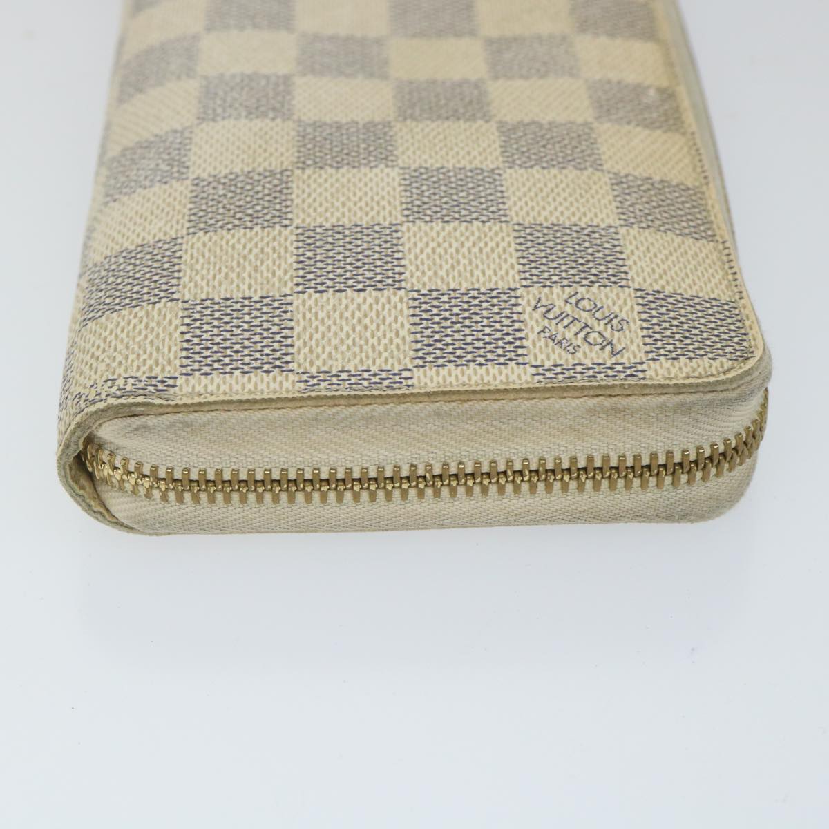 LOUIS VUITTON Damier Azur Zippy Wallet Long Wallet N63503 LV Auth th4193