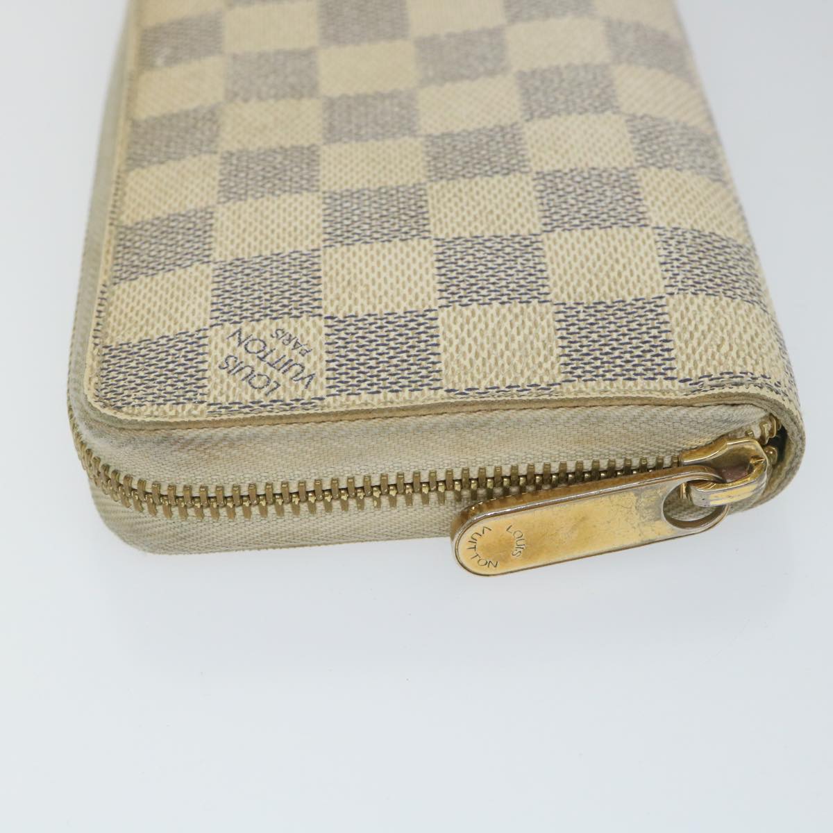 LOUIS VUITTON Damier Azur Zippy Wallet Long Wallet N63503 LV Auth th4193