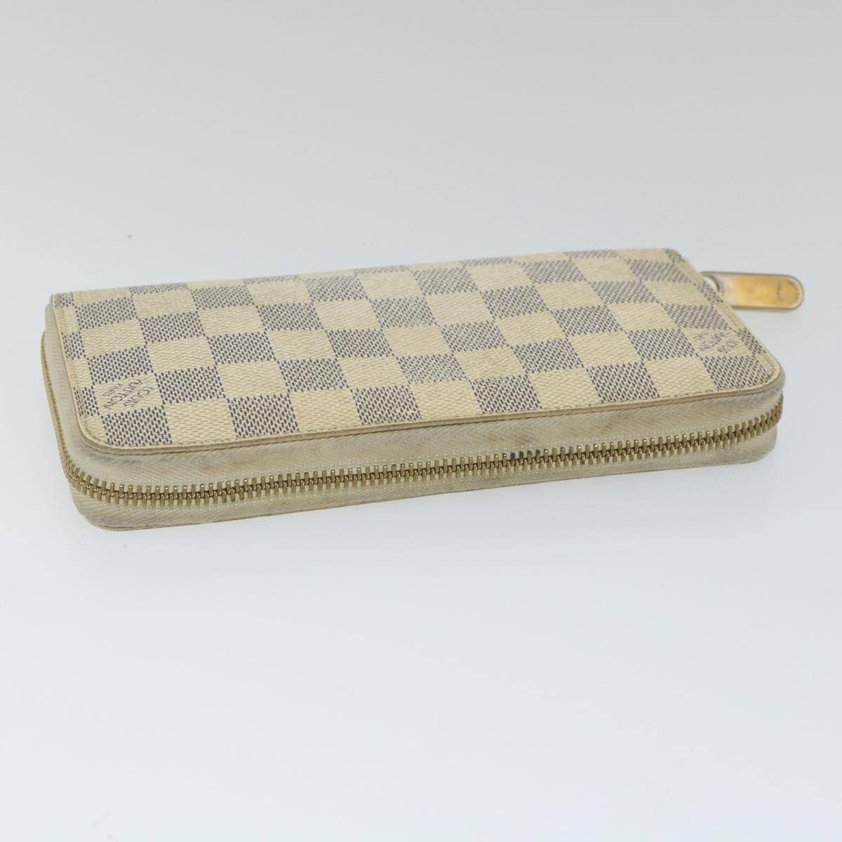 LOUIS VUITTON Damier Azur Zippy Wallet Long Wallet N63503 LV Auth th4193