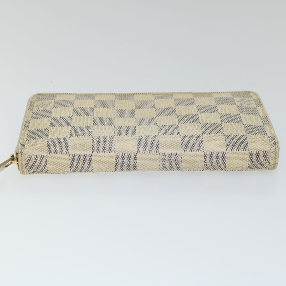 LOUIS VUITTON Damier Azur Zippy Wallet Long Wallet N63503 LV Auth th4193