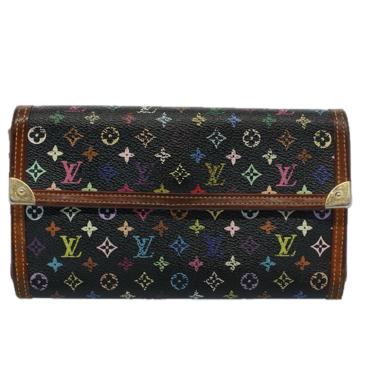 LOUIS VUITTON Multicolor Portefeuille International Wallet M92658 LV Auth th4292