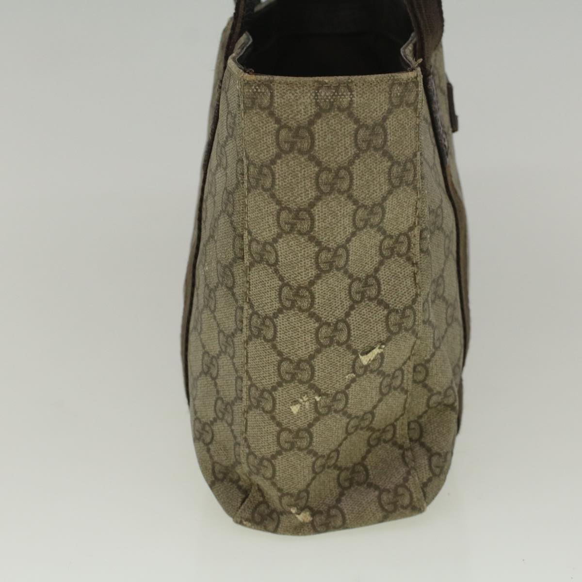 GUCCI GG Canvas Hand Bag Coated Canvas Beige 141976 Auth th4296