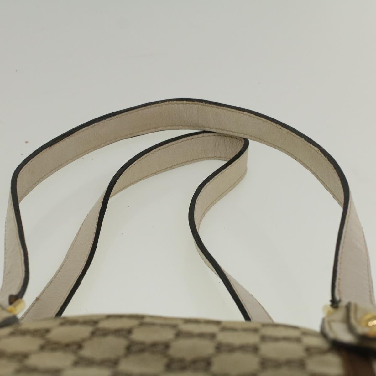 GUCCI GG Canvas Sherry Line Bamboo Tote Bag Canvas Beige 137396 Auth th4311