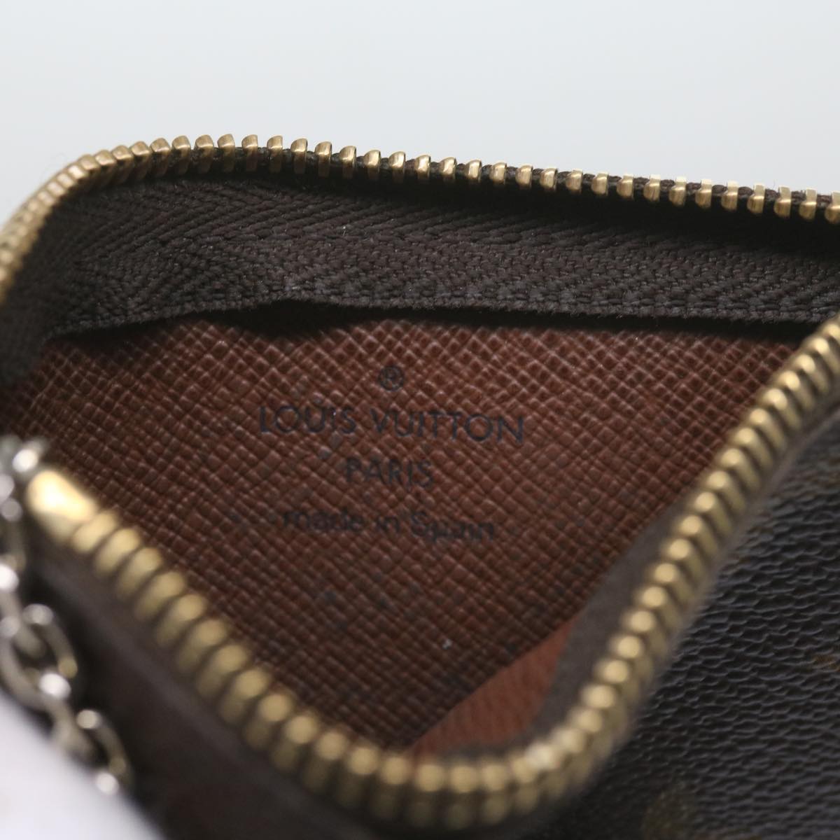 LOUIS VUITTON Monogram Pochette Cles Coin Purse M62650 LV Auth th4366