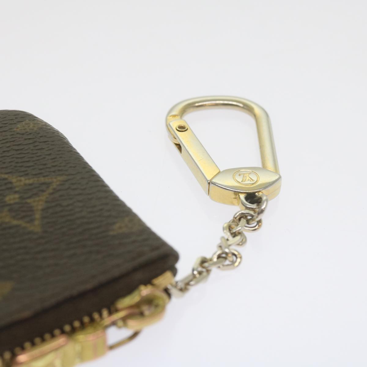 LOUIS VUITTON Monogram Pochette Cles Coin Purse M62650 LV Auth th4366