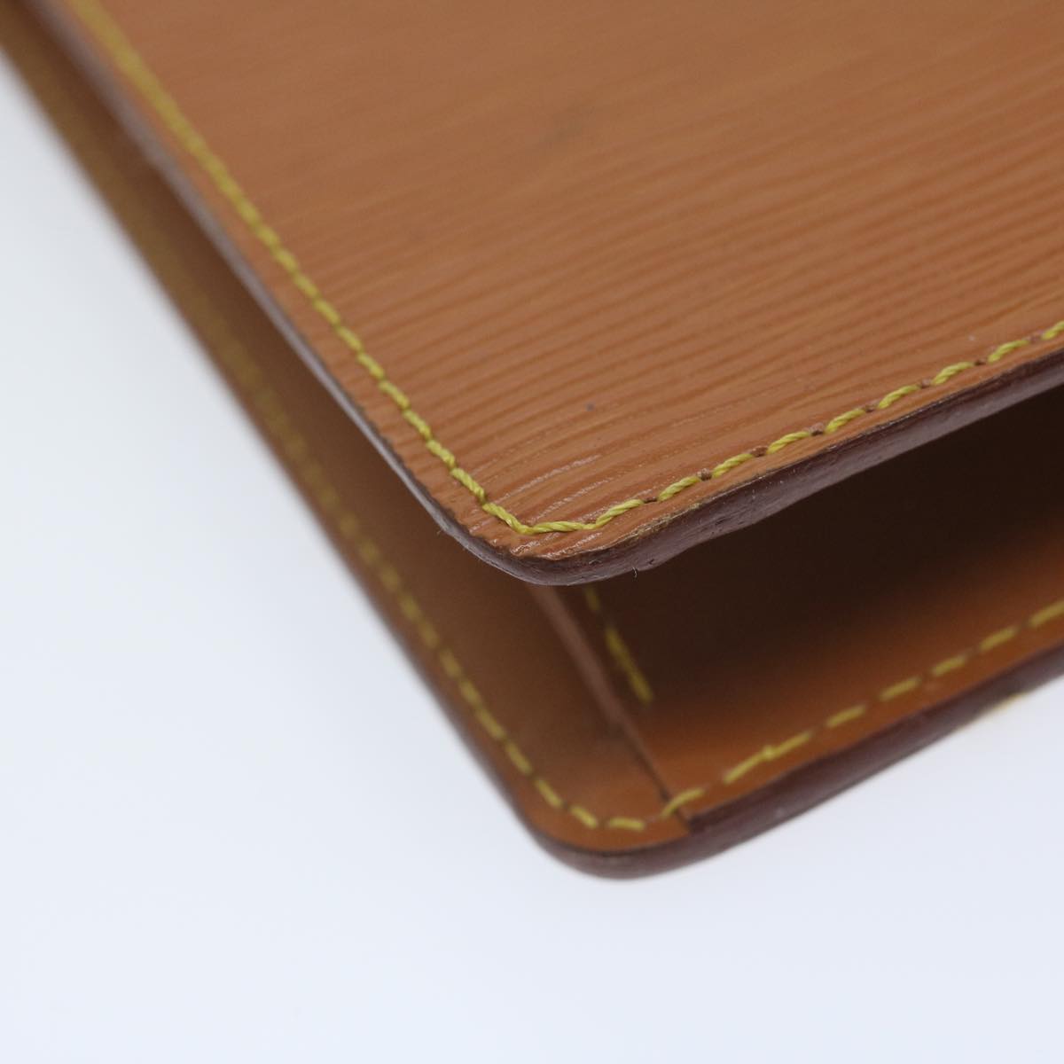 LOUIS VUITTON Epi Pochette Homme Clutch Bag Brown Zipang gold M52528 Auth th4383