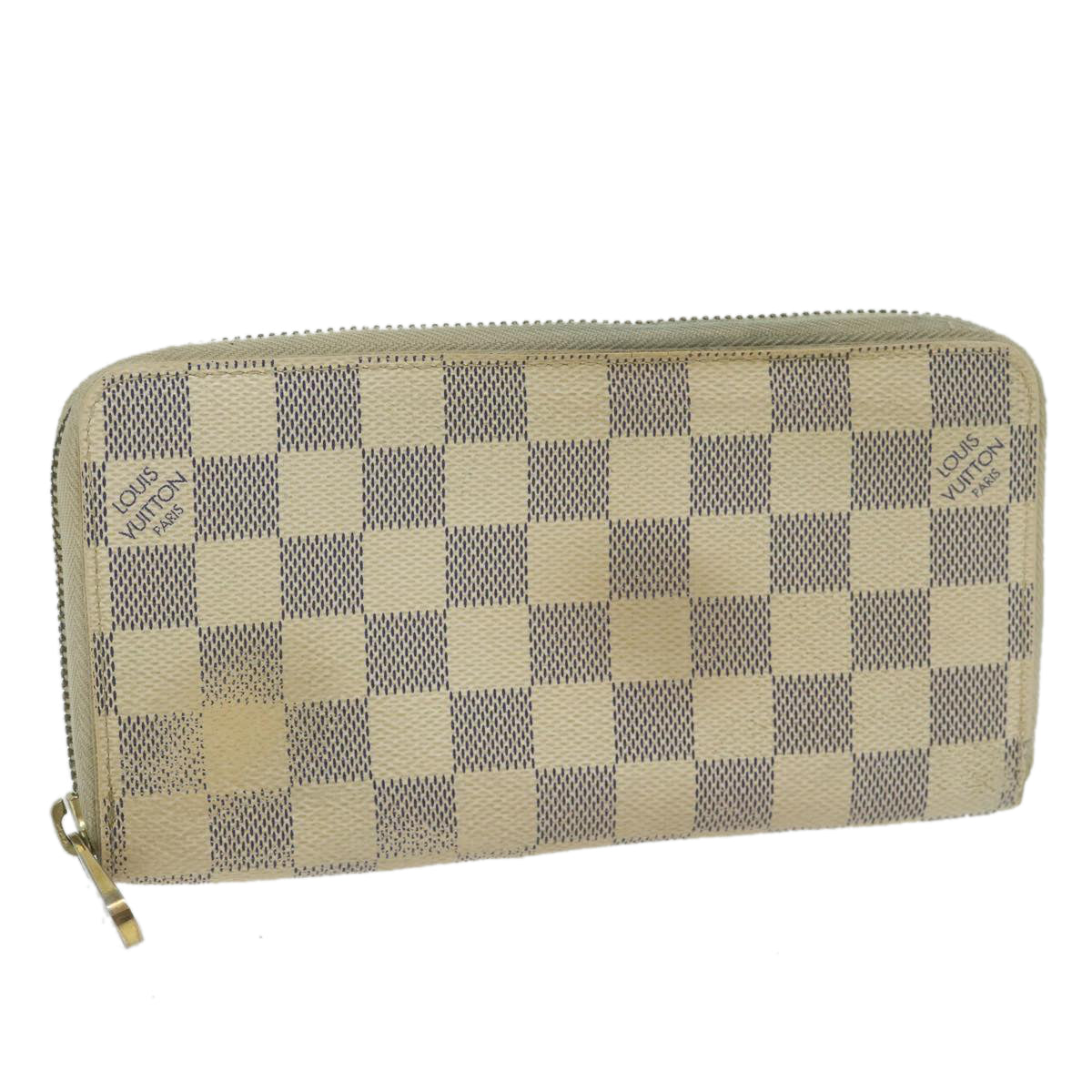 LOUIS VUITTON Damier Azur Zippy Wallet Long Wallet N63503 LV Auth th4393