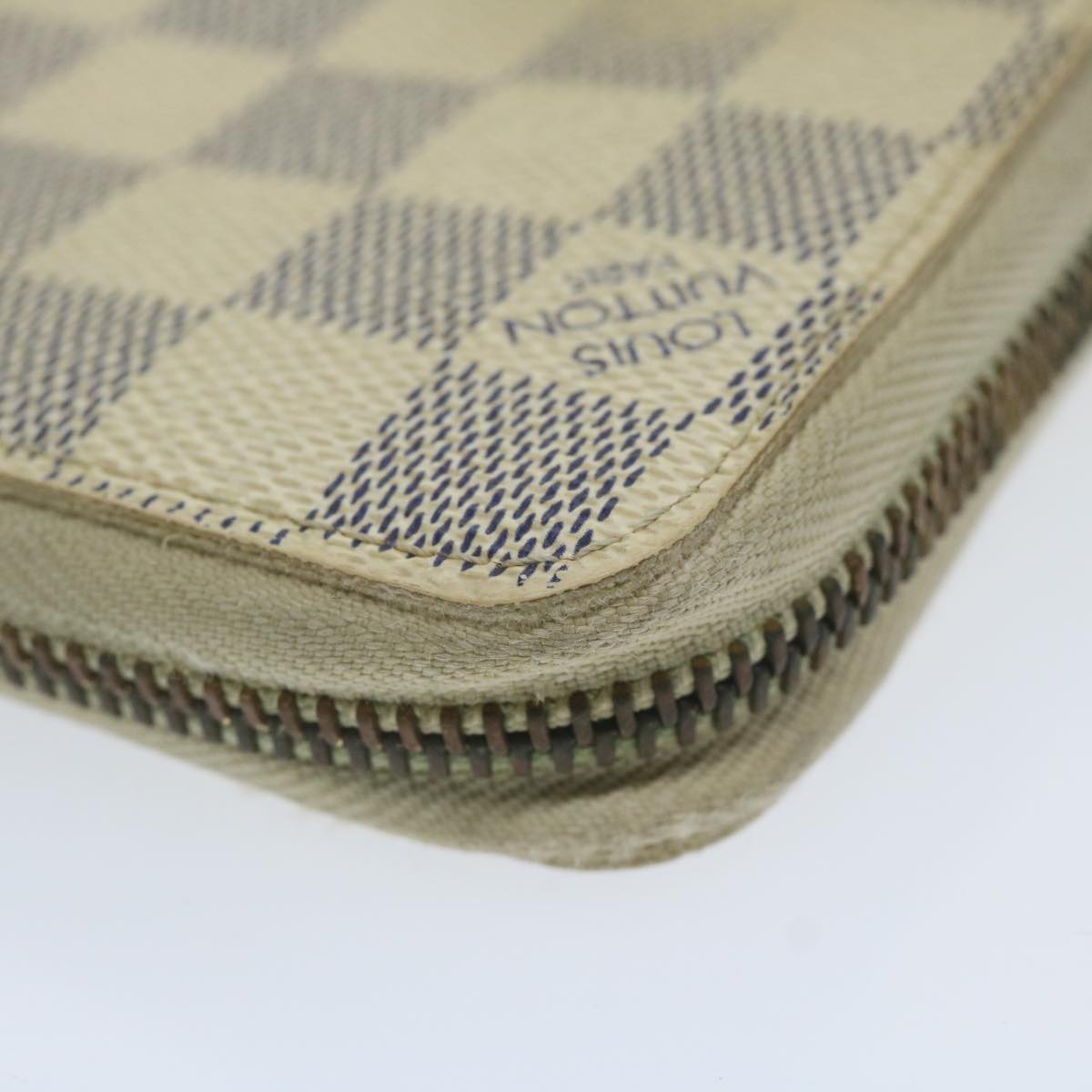 LOUIS VUITTON Damier Azur Zippy Wallet Long Wallet N63503 LV Auth th4393