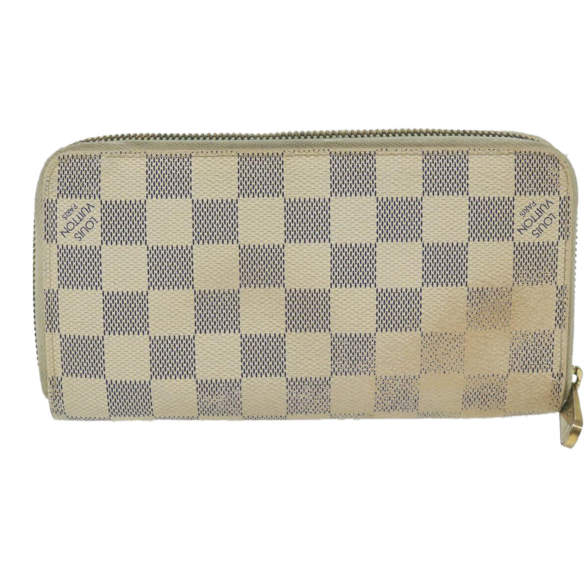 LOUIS VUITTON Damier Azur Zippy Wallet Long Wallet N63503 LV Auth th4393