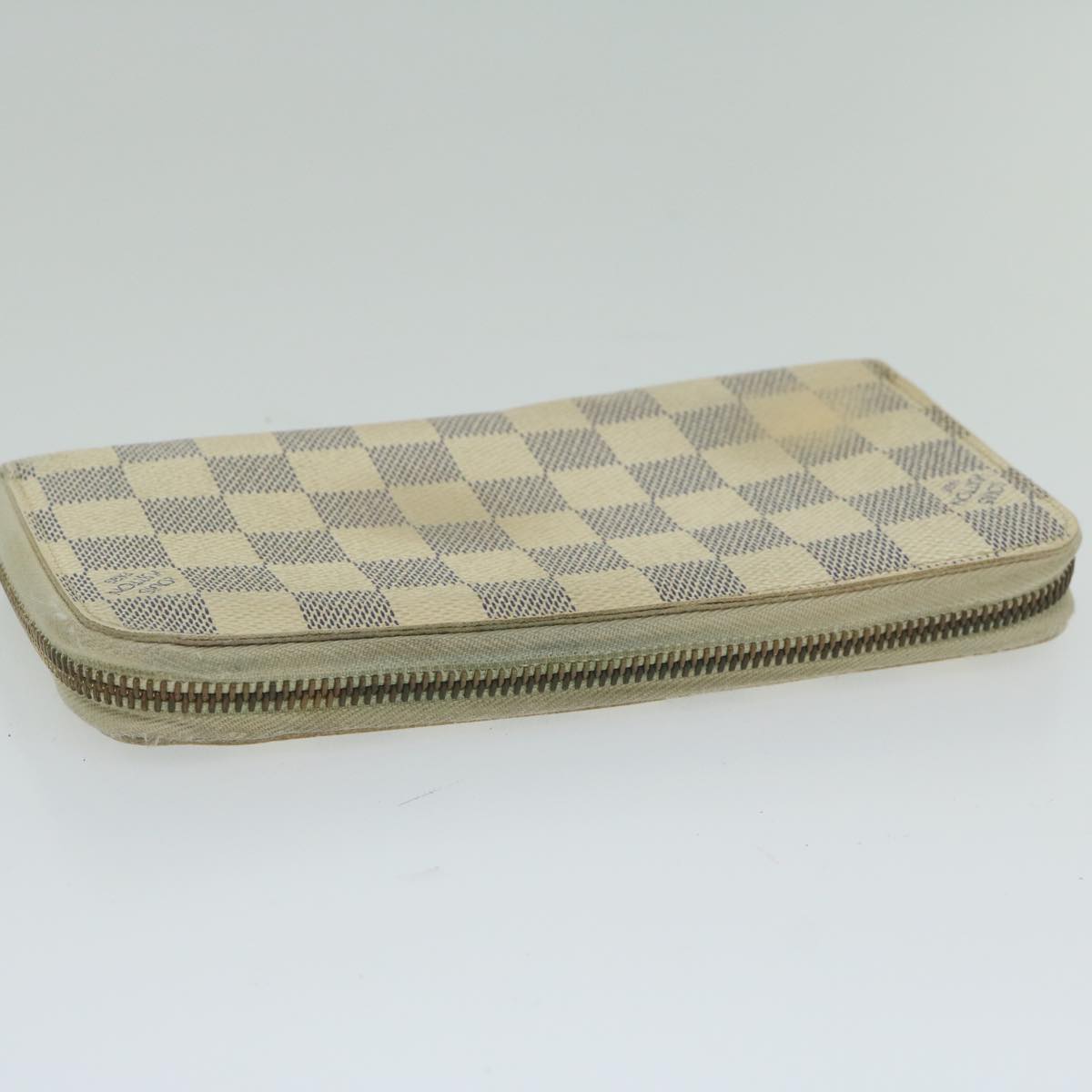 LOUIS VUITTON Damier Azur Zippy Wallet Long Wallet N63503 LV Auth th4393