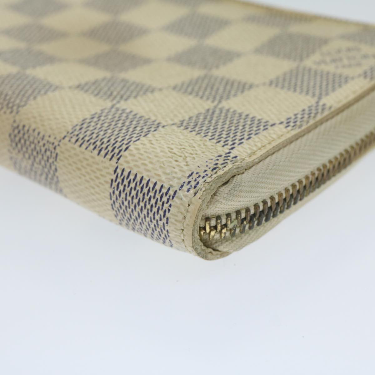 LOUIS VUITTON Damier Azur Zippy Wallet Long Wallet N63503 LV Auth th4393