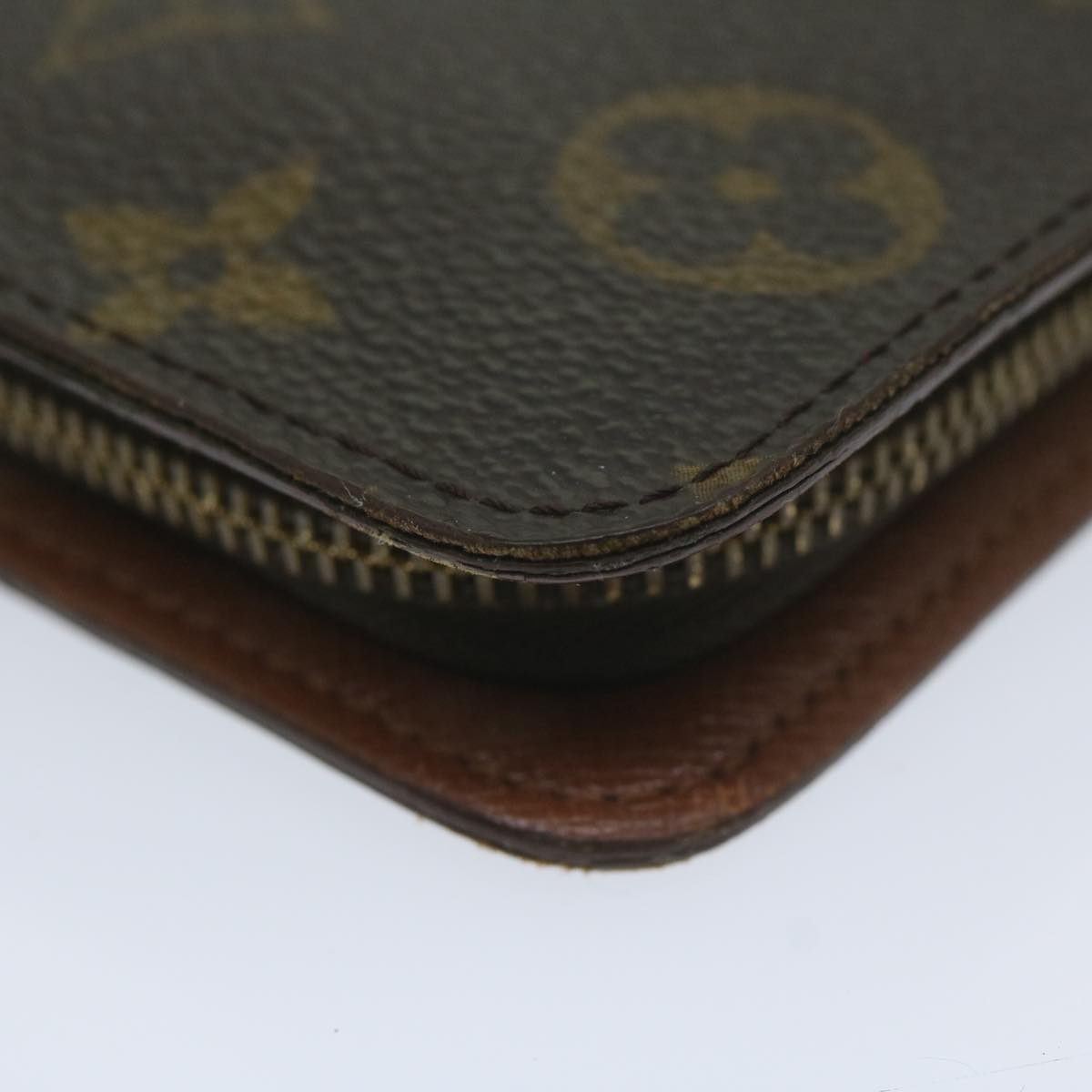 LOUIS VUITTON Monogram Porte Monnaie Zip Long Wallet M61727 LV Auth th4395