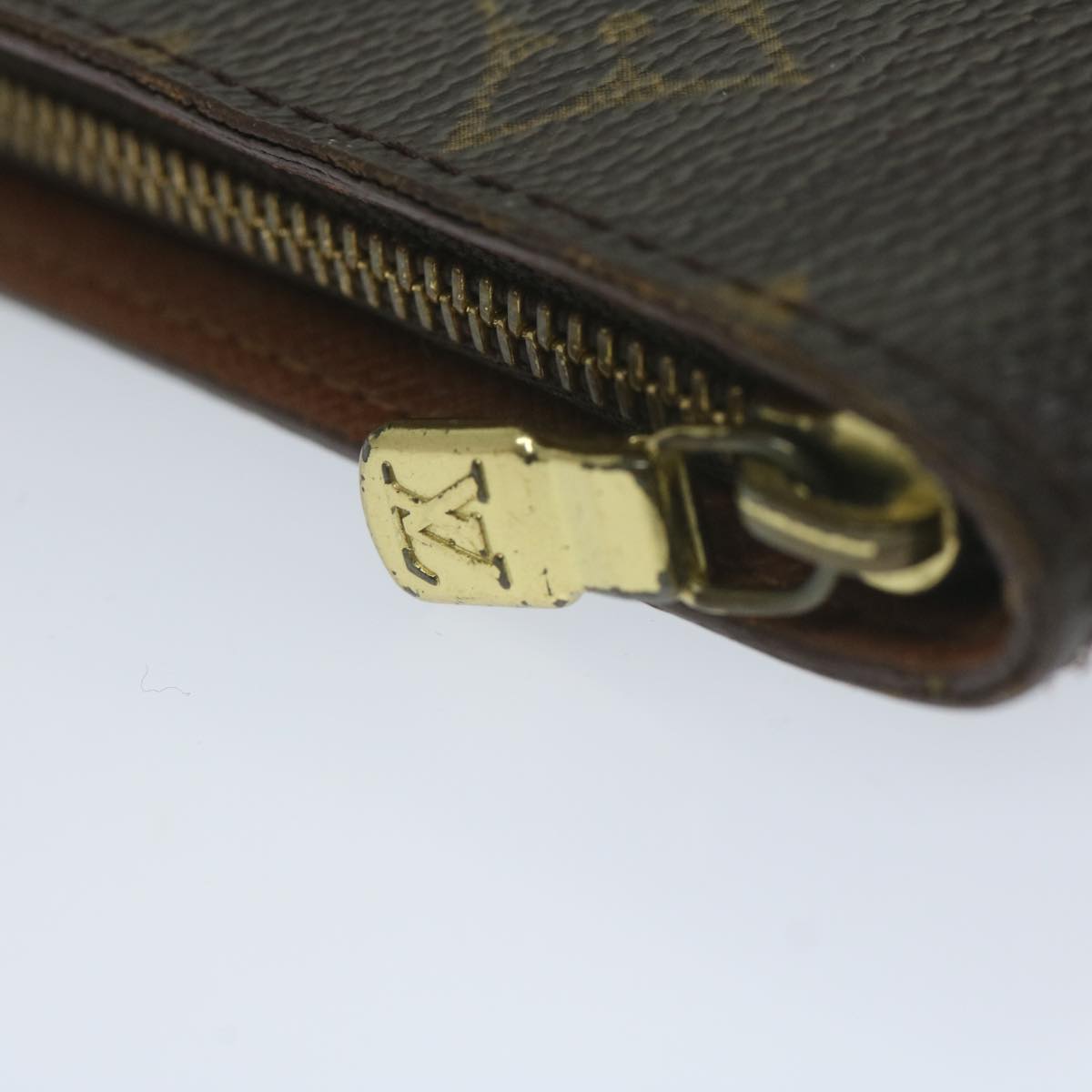 LOUIS VUITTON Monogram Porte Monnaie Zip Long Wallet M61727 LV Auth th4395