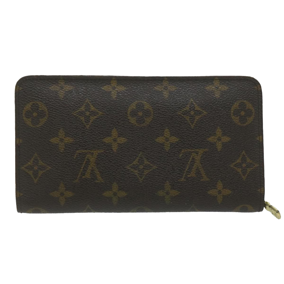 LOUIS VUITTON Monogram Porte Monnaie Zip Long Wallet M61727 LV Auth th4395