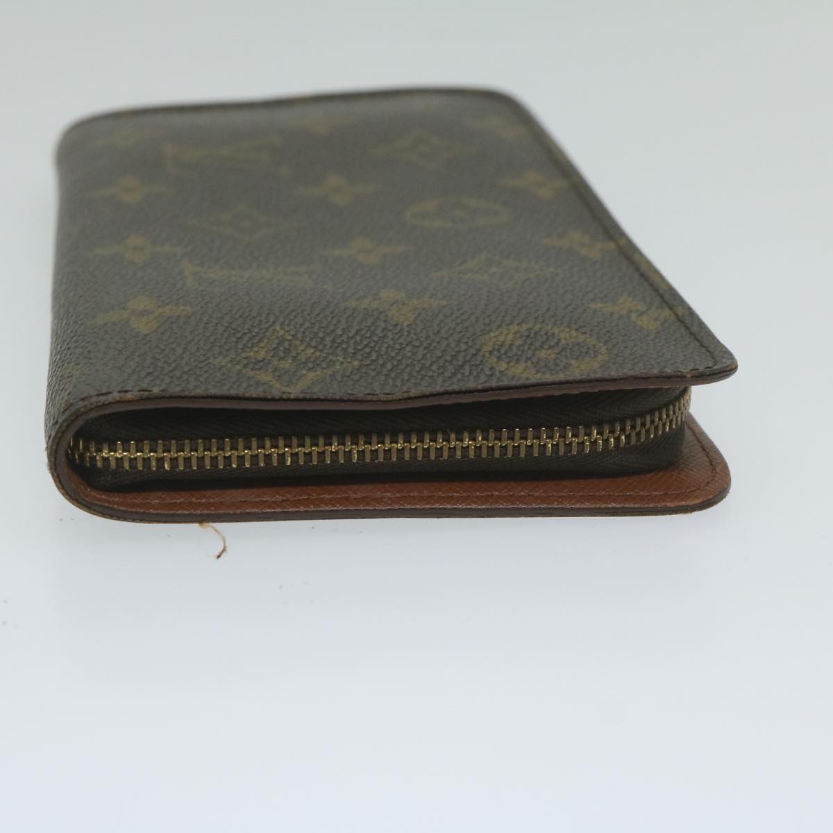 LOUIS VUITTON Monogram Porte Monnaie Zip Long Wallet M61727 LV Auth th4395