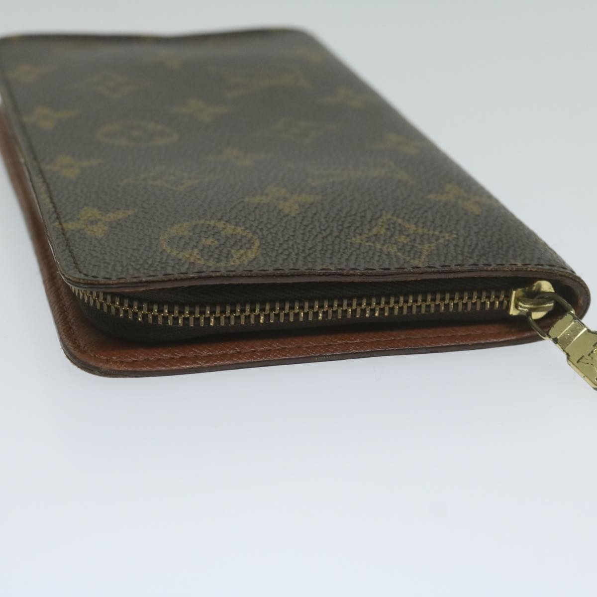 LOUIS VUITTON Monogram Porte Monnaie Zip Long Wallet M61727 LV Auth th4395