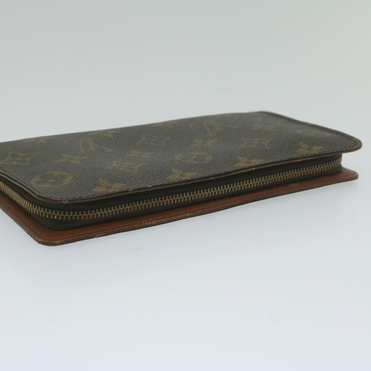 LOUIS VUITTON Monogram Porte Monnaie Zip Long Wallet M61727 LV Auth th4395