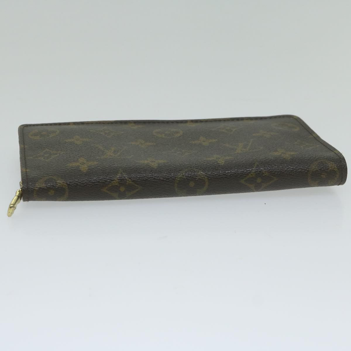 LOUIS VUITTON Monogram Porte Monnaie Zip Long Wallet M61727 LV Auth th4395