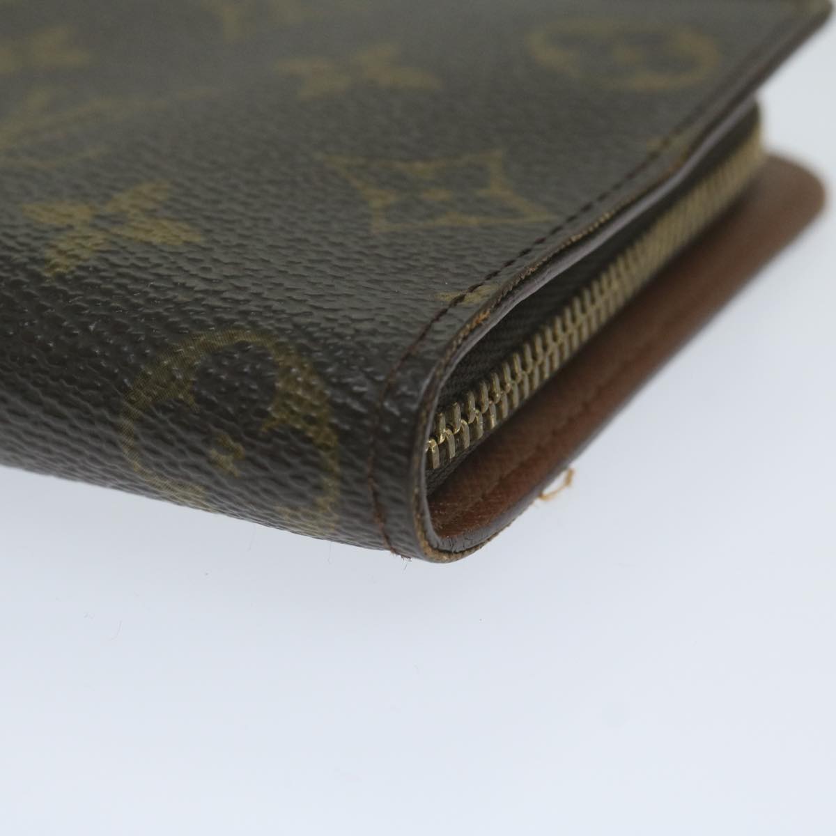 LOUIS VUITTON Monogram Porte Monnaie Zip Long Wallet M61727 LV Auth th4395