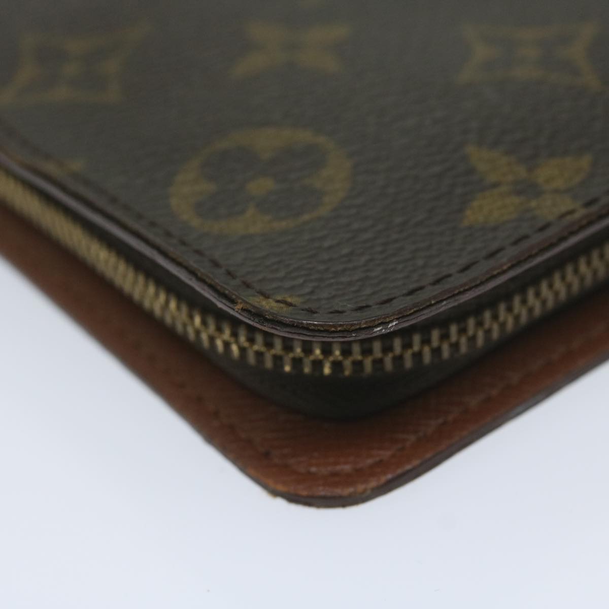 LOUIS VUITTON Monogram Porte Monnaie Zip Long Wallet M61727 LV Auth th4395