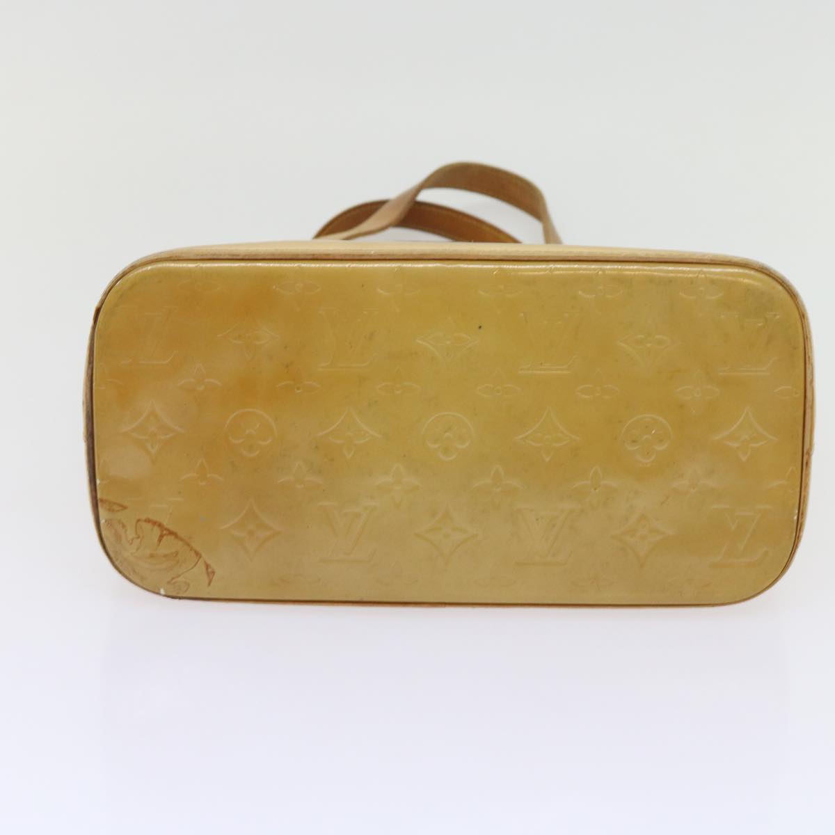 LOUIS VUITTON Monogram Vernis Houston Hand Bag Beige M91004 LV Auth th4470