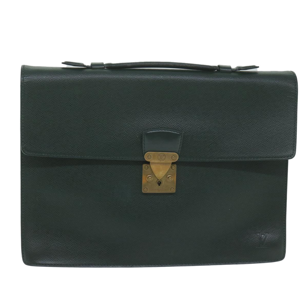 LOUIS VUITTON Taiga Serviette Kourad Business Bag Epicea M30074 LV Auth th4474