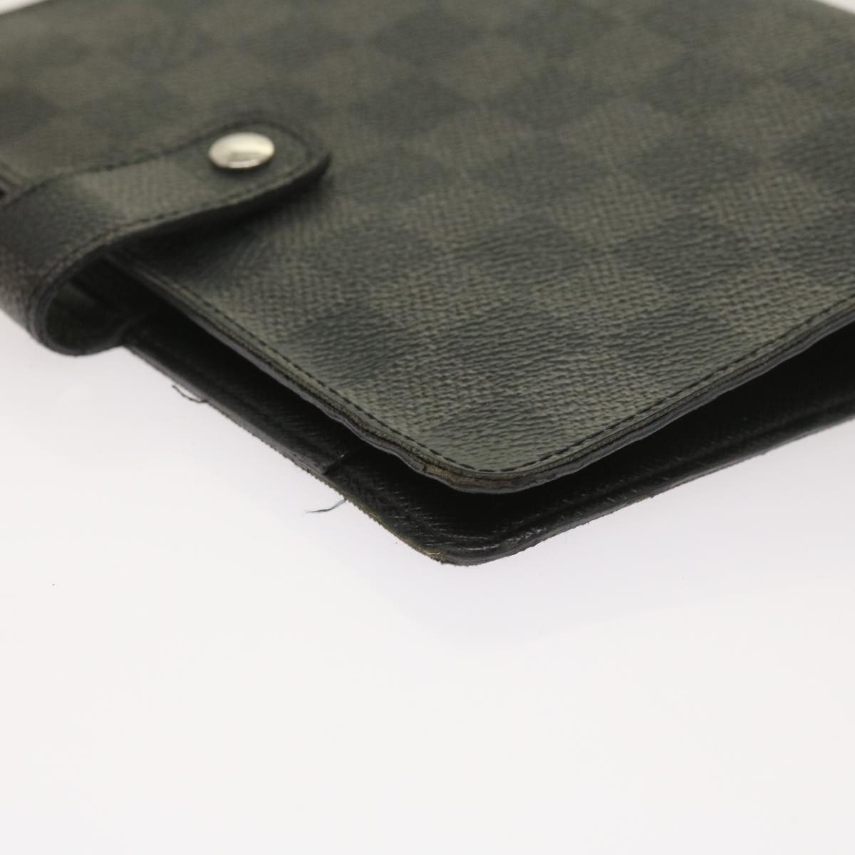 LOUIS VUITTON Damier Graphite Agenda MM Day Planner Cover R20242 LV Auth th4514