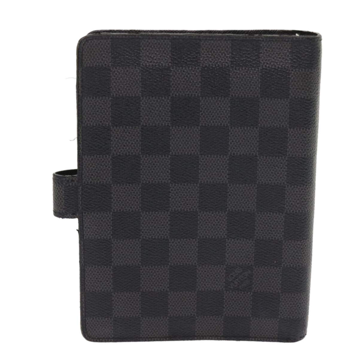 LOUIS VUITTON Damier Graphite Agenda MM Day Planner Cover R20242 LV Auth th4514