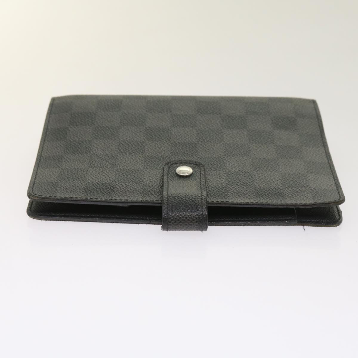 LOUIS VUITTON Damier Graphite Agenda MM Day Planner Cover R20242 LV Auth th4514