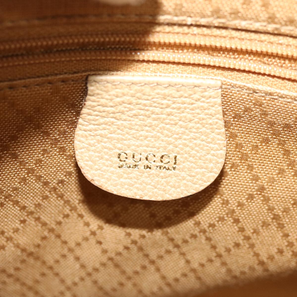 GUCCI Bamboo Hand Bag Suede 2way Beige 002 123 0322 Auth th4517