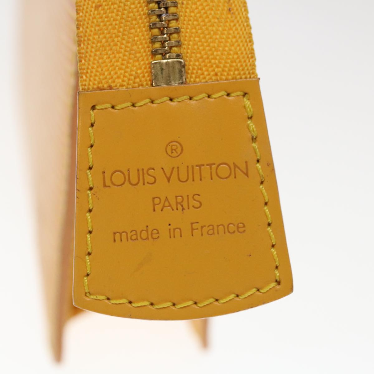 LOUIS VUITTON Epi Poche Toilette 15 Pouch Yellow LV Auth th4519