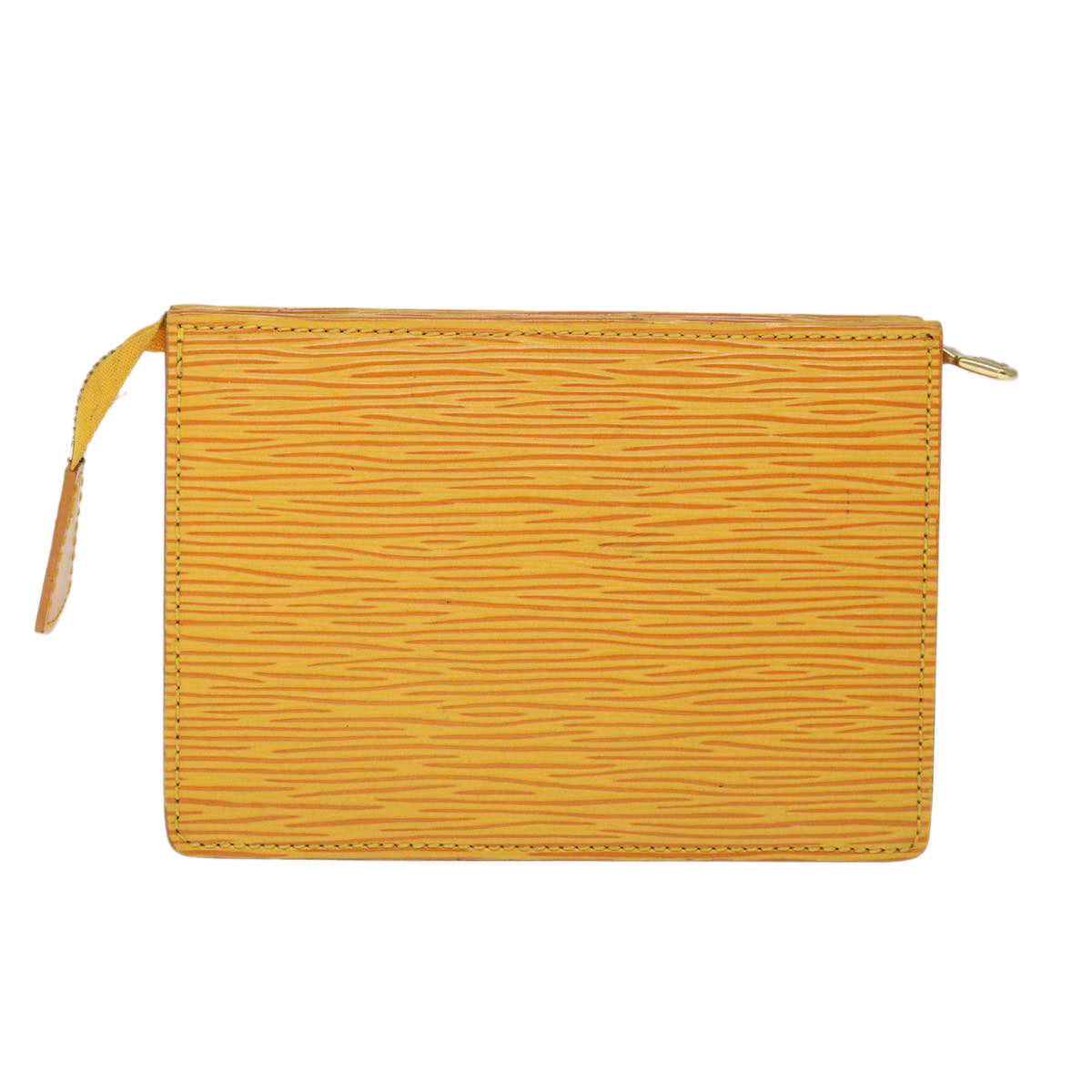 LOUIS VUITTON Epi Poche Toilette 15 Pouch Yellow LV Auth th4519