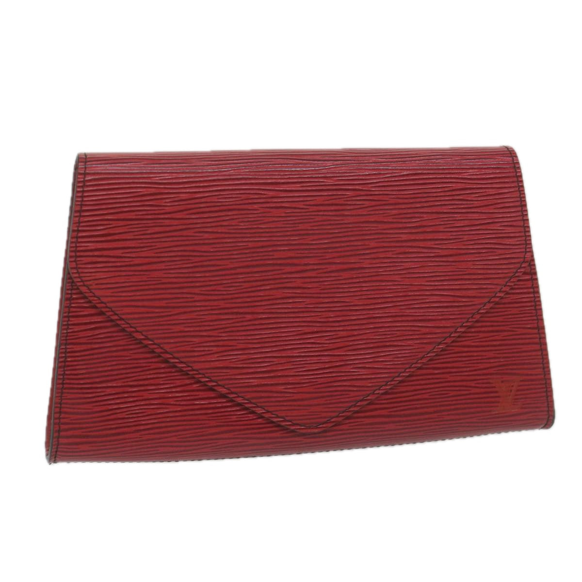 LOUIS VUITTON Epi Montaigne 23 Clutch Bag Red M52667 LV Auth th4551