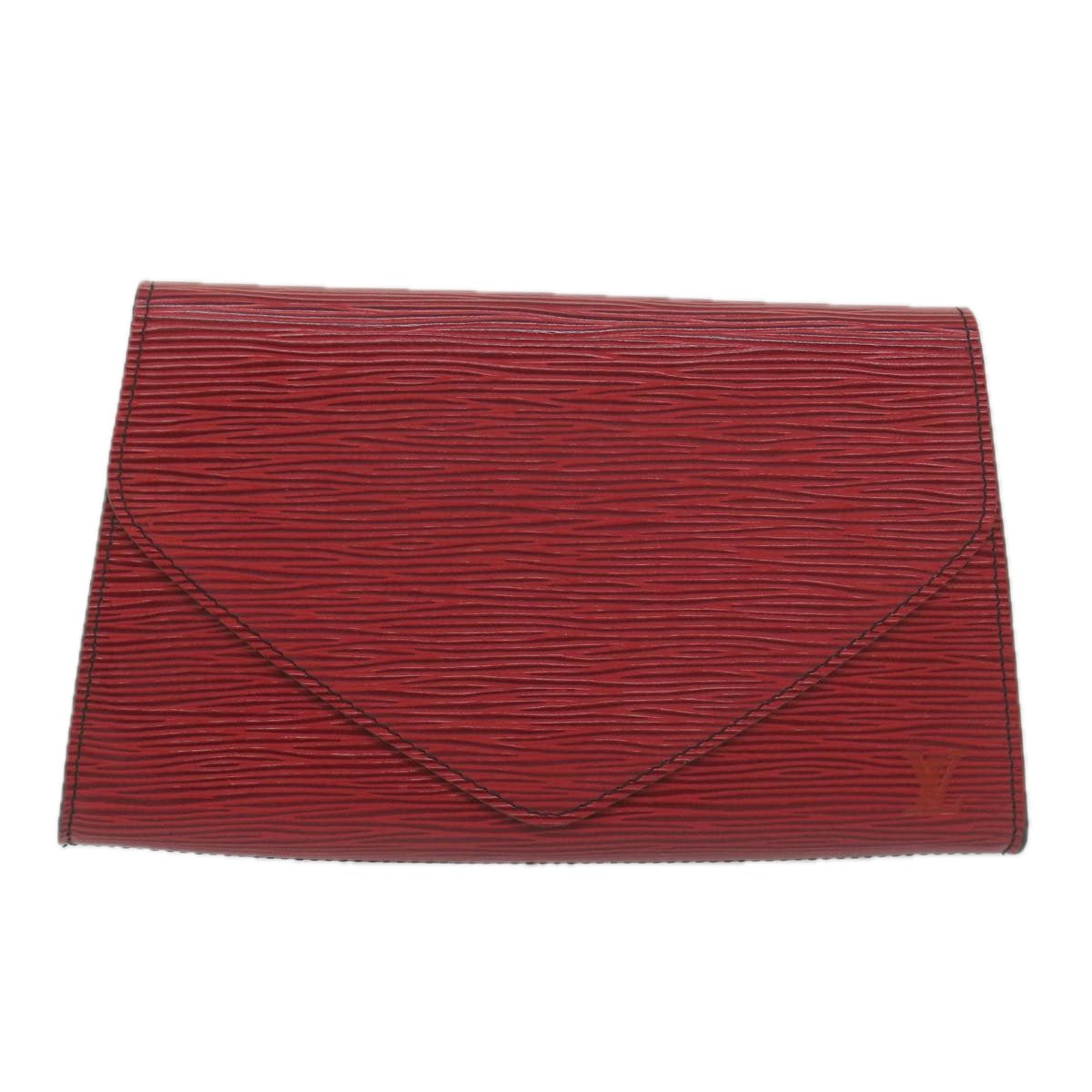 LOUIS VUITTON Epi Montaigne 23 Clutch Bag Red M52667 LV Auth th4551