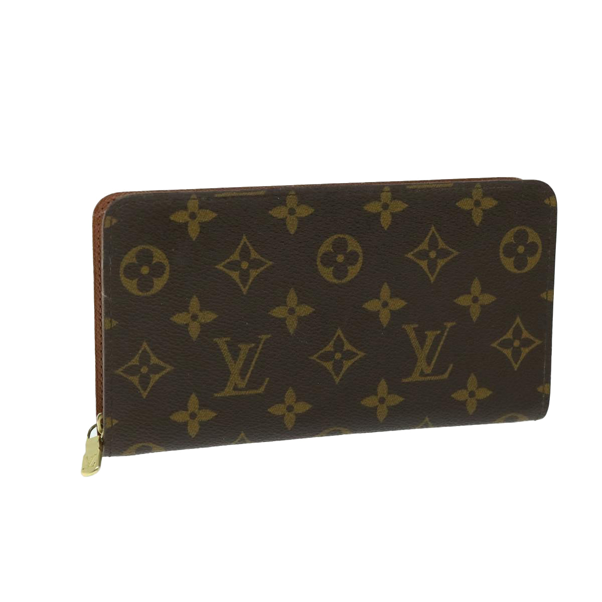 LOUIS VUITTON Monogram Porte Monnaie Zip Long Wallet M61727 LV Auth th4587