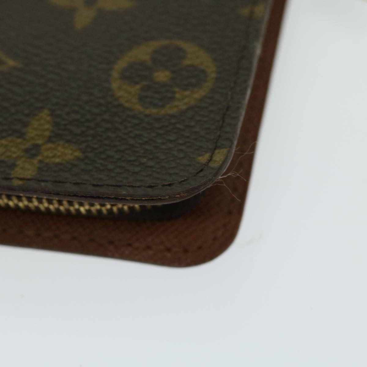 LOUIS VUITTON Monogram Porte Monnaie Zip Long Wallet M61727 LV Auth th4587