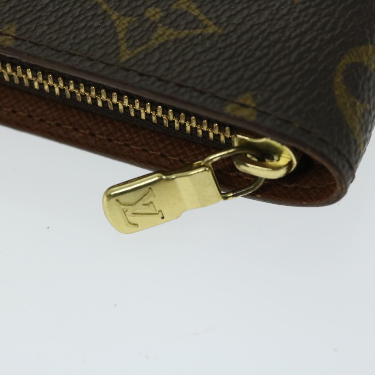 LOUIS VUITTON Monogram Porte Monnaie Zip Long Wallet M61727 LV Auth th4587