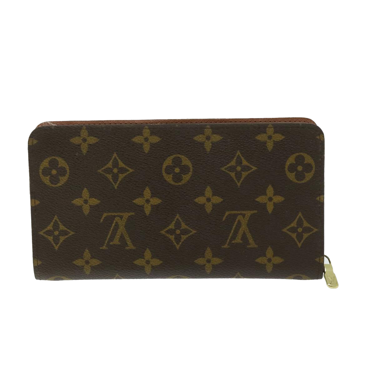 LOUIS VUITTON Monogram Porte Monnaie Zip Long Wallet M61727 LV Auth th4587