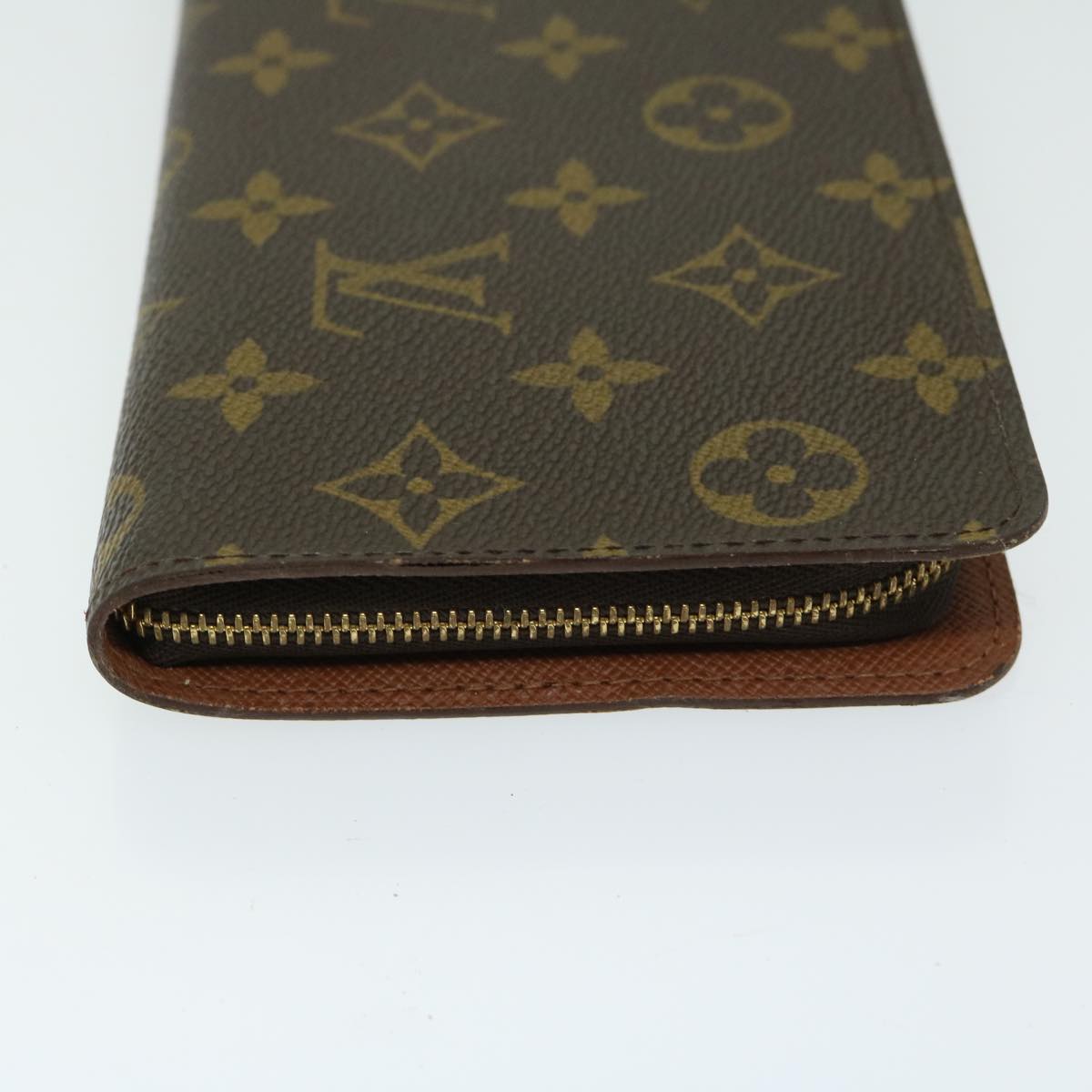 LOUIS VUITTON Monogram Porte Monnaie Zip Long Wallet M61727 LV Auth th4587