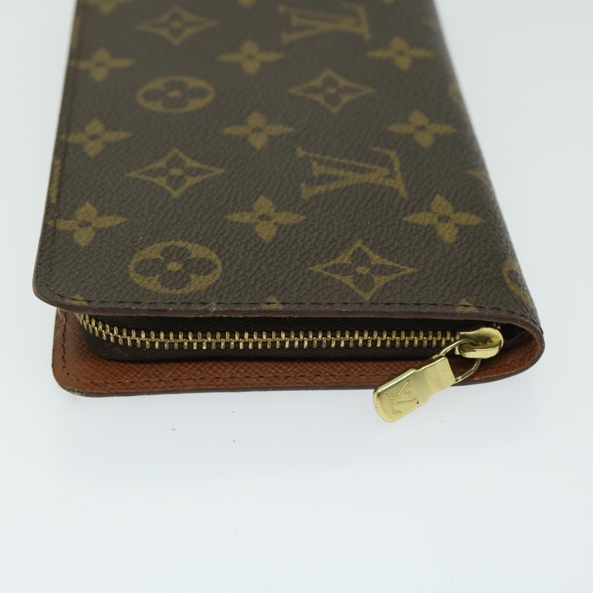 LOUIS VUITTON Monogram Porte Monnaie Zip Long Wallet M61727 LV Auth th4587