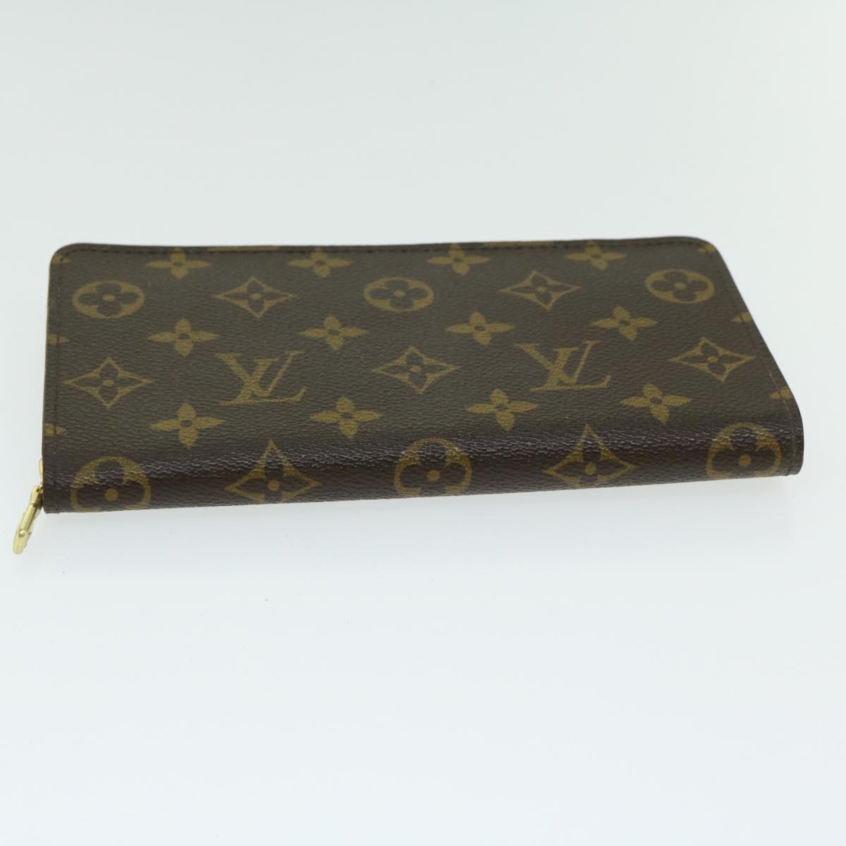 LOUIS VUITTON Monogram Porte Monnaie Zip Long Wallet M61727 LV Auth th4587