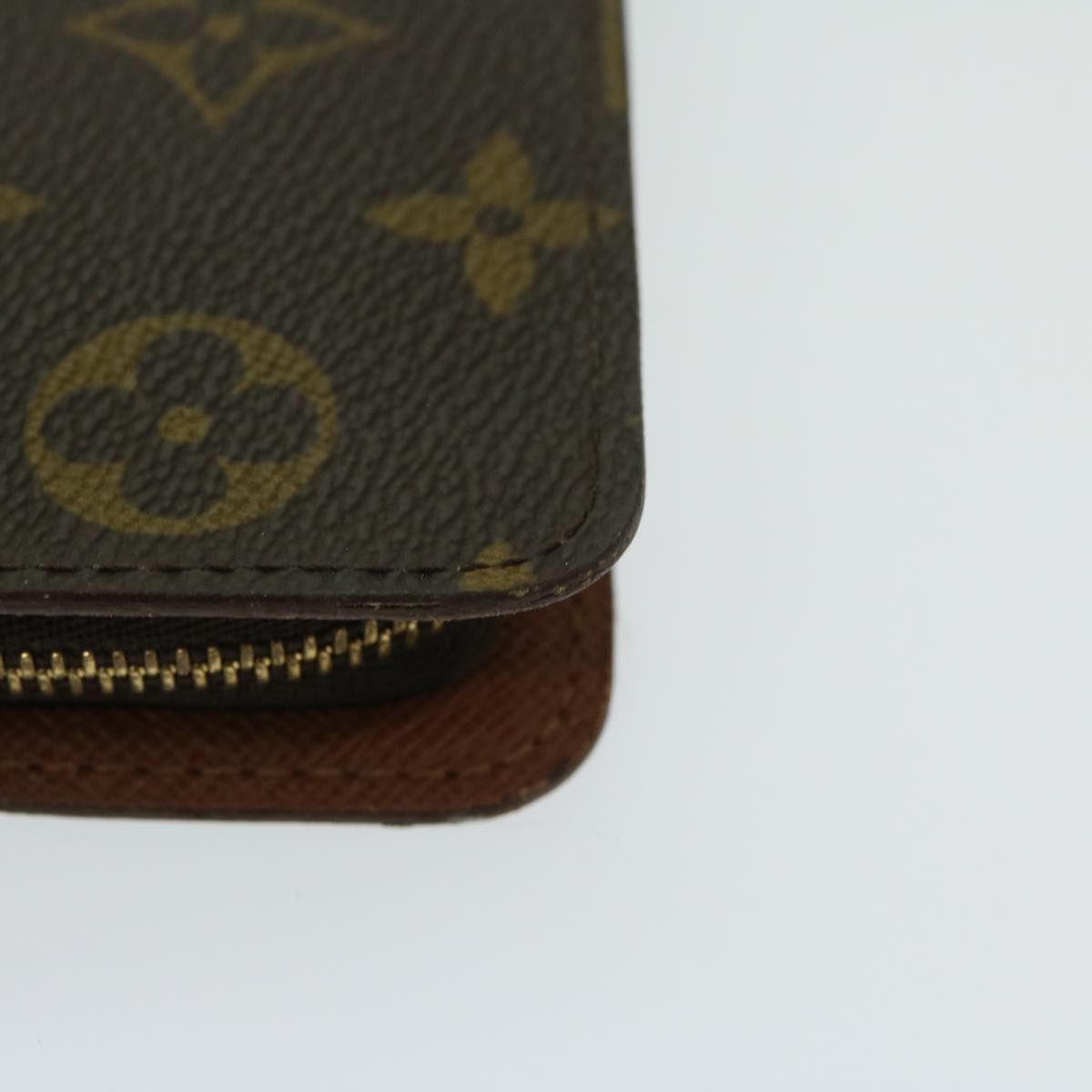 LOUIS VUITTON Monogram Porte Monnaie Zip Long Wallet M61727 LV Auth th4587