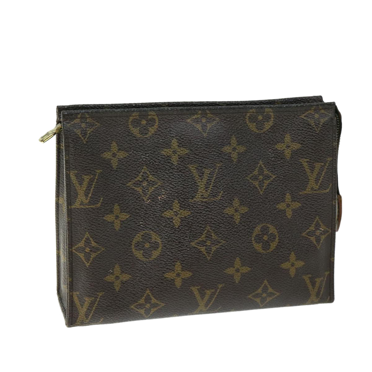 LOUIS VUITTON Monogram Poche Toilette 19 Pouch M47544 LV Auth th4590