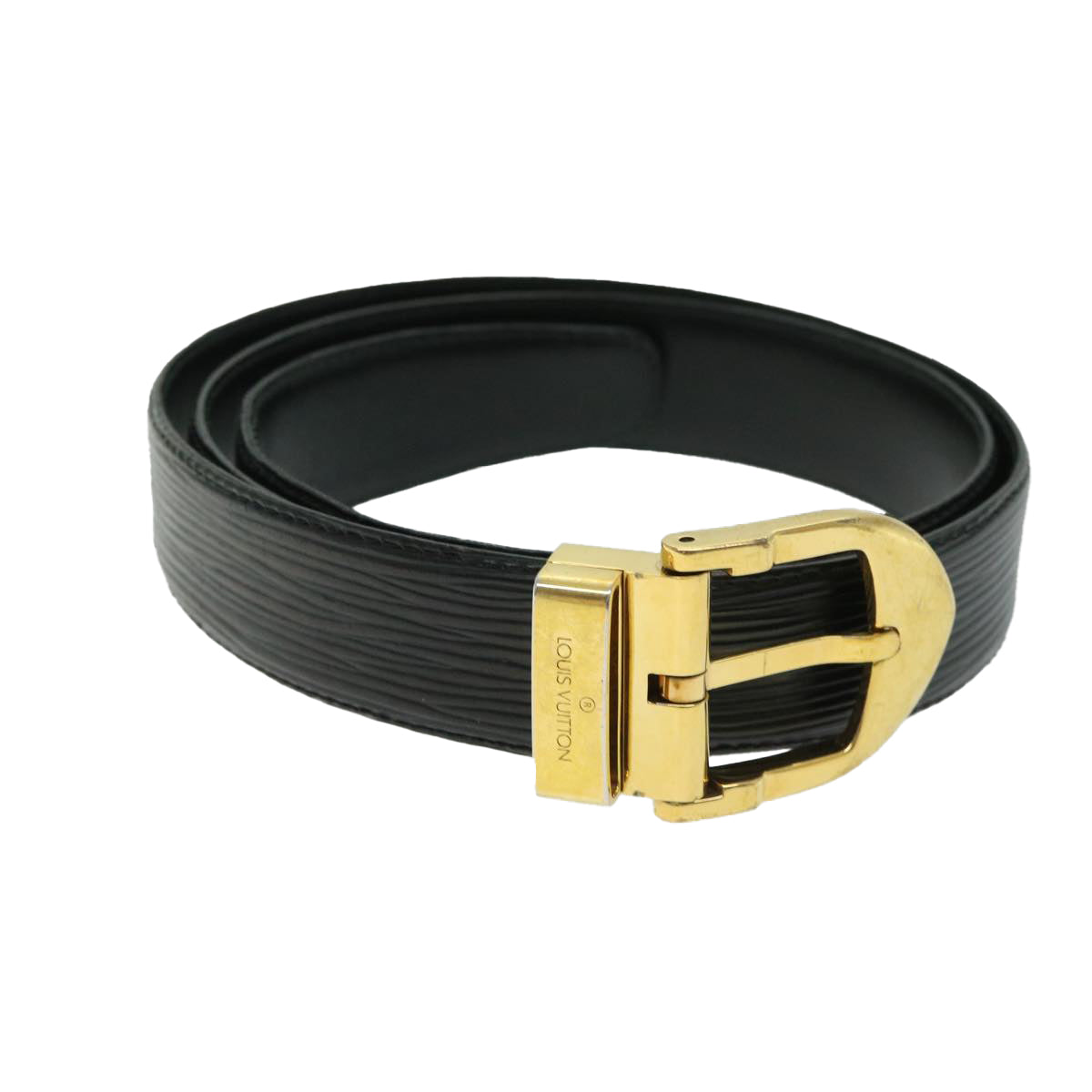 LOUIS VUITTON Epi Ceinture Classic Belt Black R15002 LV Auth th4596