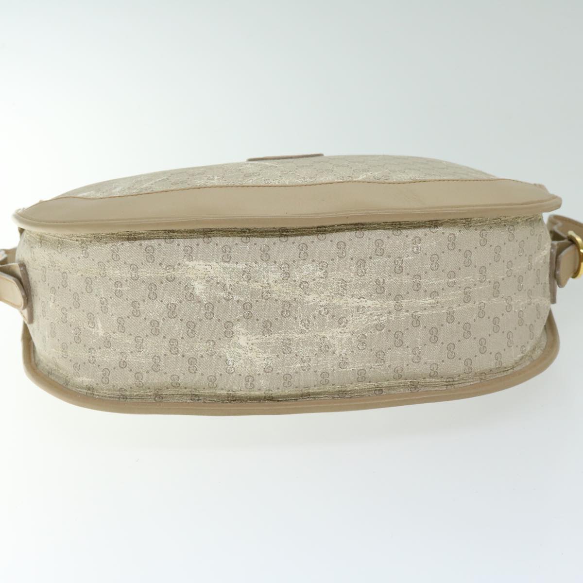 GUCCI Micro GG Supreme Shoulder Bag PVC Beige Auth th4600