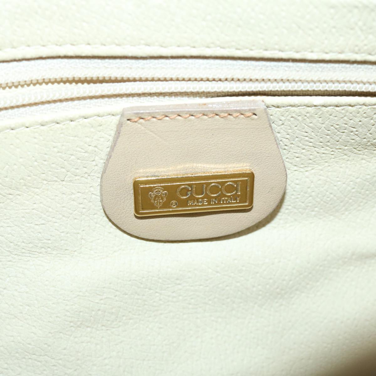 GUCCI Micro GG Supreme Shoulder Bag PVC Beige Auth th4600