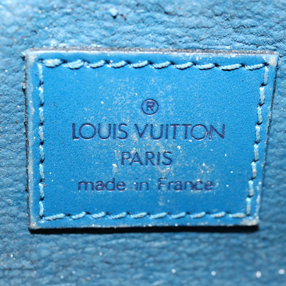 LOUIS VUITTON Epi Dauphine PM Pouch Blue M48445 LV Auth th4603